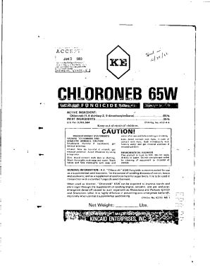 Fillable Online US EPA - Pesticides - Fact Sheet for Chloroneb Fax ...