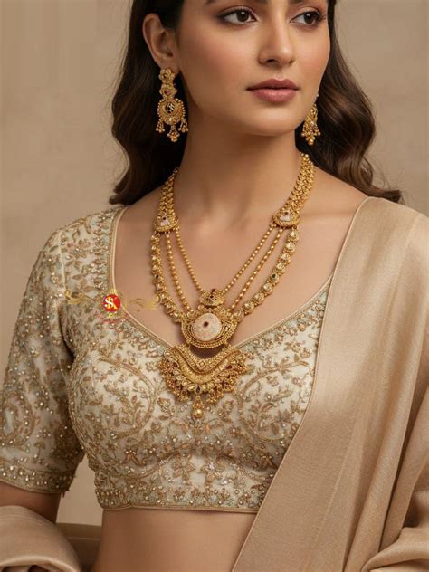 Women Antique Brass Kundan Rani Haar Necklace Jewelry Set -20238 ...