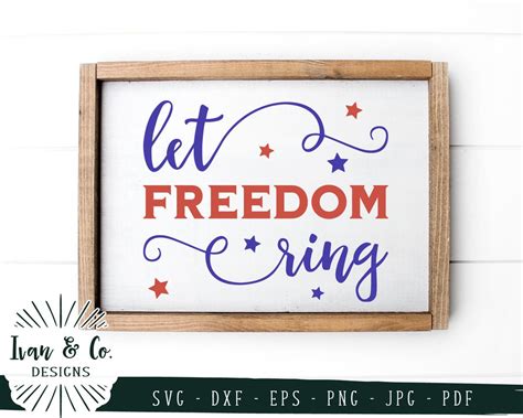 Buy Svg Files, Let Freedom Ring Svg, USA Svg, 4th of July, America ...