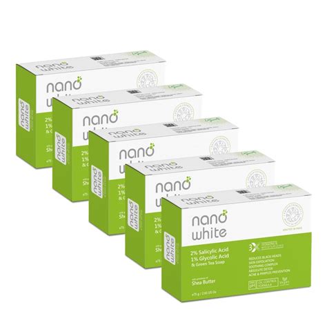Buy Nano White Salicylic Glycolic Soap - Deep Cleansing & Exfoliating ...