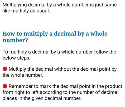how to multiply a whole number by a decimal number explain it clearly ...