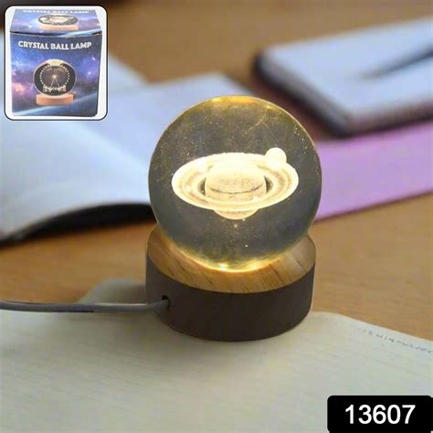 Astronaut 3d Crystal Ball Lamps With Wood Base (1 Pc) – Oblivion