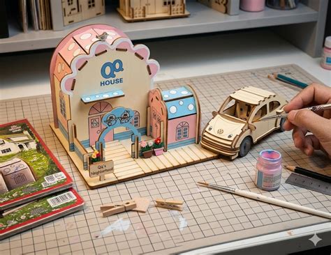 3D Wooden simulation model assorted any 1 design- DY1 – KnowHowArtCraft