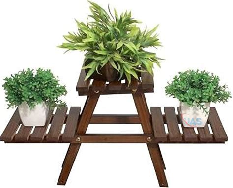 Unique Arts Shoppee Wooden planter stand for home decor/ flowerpot ...