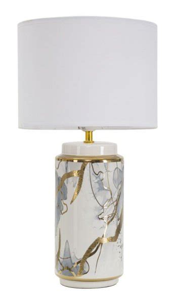 Lampada Da Scrivania Loop Oro LEOLUX - Abat-jour In Vetro Bianco E Struttura Dorata, Con Attacco E14