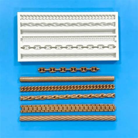 Bakeawreind Chain Rope Border Design Cake Fondant Silicone Mould