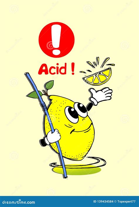 Lemon. an Illustration of Acid Lemon Smiley, Yellow. Stock Vector ...