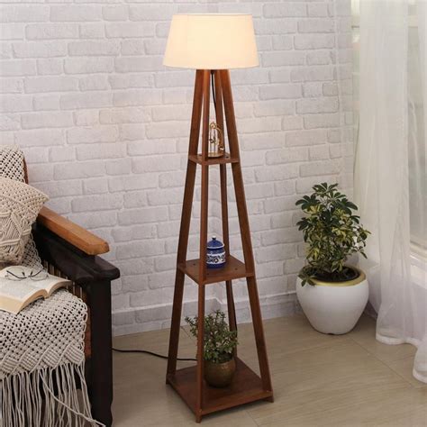 Buy HOMESAKE Wooden Floor Lamp from Homesake at just INR 5998.0