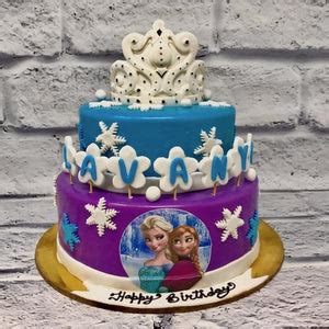 Frozen Theme Cakes | Kids Cake Designs Noida & Gurgaon - Creme Castle