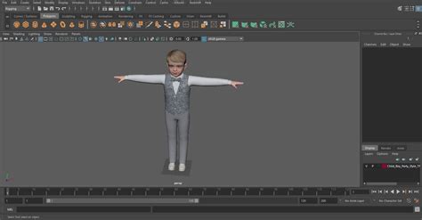 3D Child Boy Party Style T-Pose model | 3D Molier International