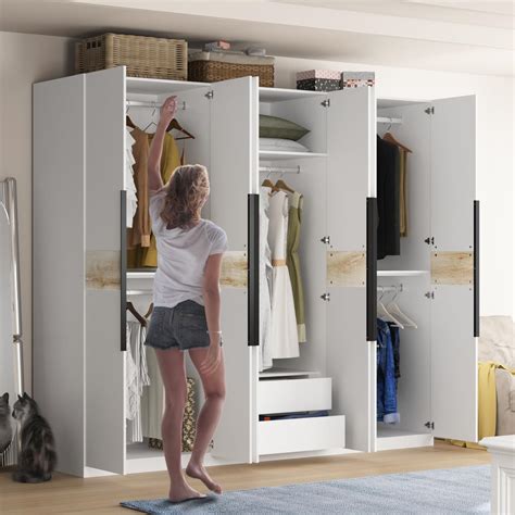 Hitow Large Wardrobe Closet 6 Doors, 94.4 W India | Ubuy