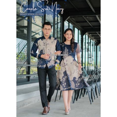 Jual Motif Sriti Navy | Dress Batik Premium | Batik Couple Terbaru 2023 ...