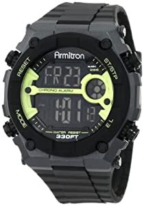 Buy Armitron Sport Men's 40/8260LGN Chronograph Lime Green Accented ...