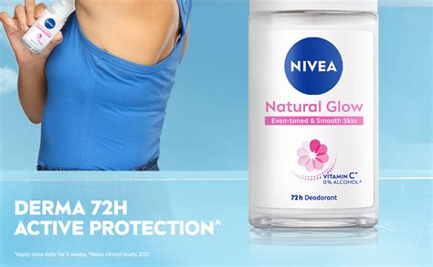 Buy NIVEA Natural Glow Smooth Skin Deodorant Underarm Roll On For Women ...