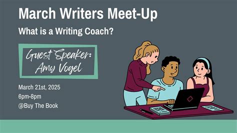 March Meet-Up: What is a Writing Coach? Guest Speaker Amy Vogel, Buy ...