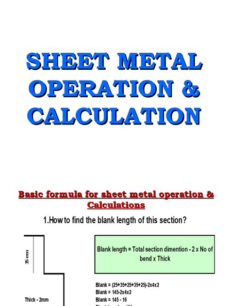 Sheet Metal Math Formulas 的图像结果