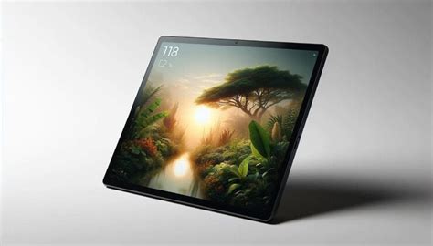 A large screen tab image on the table | Premium AI-generated image