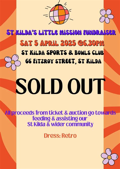 St Kildas Little Mission Fundraiser & Retro Party - 2 course dinner ...