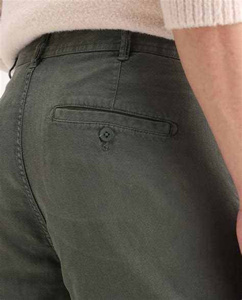 Rare Rabbit Men's Curex Dusky Olive Cotton Blend Plain Regular Fit Tro