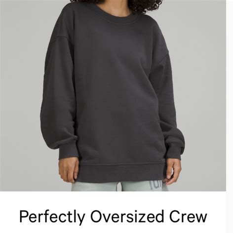 Lululemon Perfectly Oversized Crew Color Graphite... - Depop