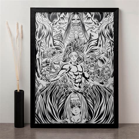 Ymir Founding Titan Anime Poster | Attack on Titan Frame | SoulAbiti