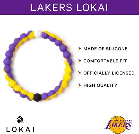 Buy Lokai Silicone Beaded Bracelet NBA Collection - Beaded Bracelet for ...