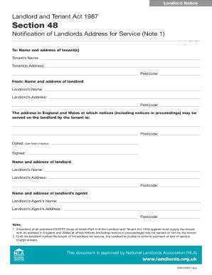 Landlord Notice Form - Fill Out, Sign & Share Online | pdfFiller
