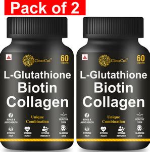 Clearcut Double Glutathione Capsule Biotin collagen for skin ...