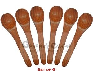 Goodwill Crafts gwc011 Wooden Tea Spoon, Soup Spoon, Coffee Spoon ...