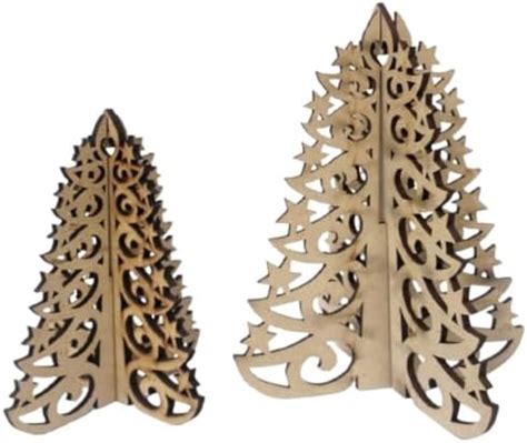 Little Things Cute, 3D DIY Christmas Tree Cutouts Combo Set of 2 (4 ...