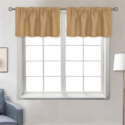 Buy BGment Rod Pocket Valances for Kitchen- Thermal Insulated Room ...