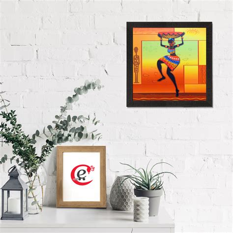 Dancing Tribal Woman Satin Matt Texture UV Art Painting - eCraftIndia ...