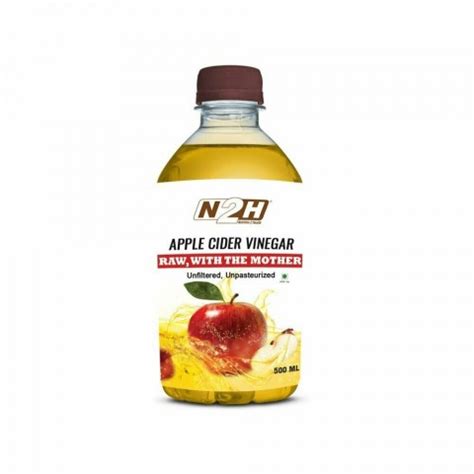 N2H Apple Cider Vinegar Pure & Natural with Mother Vinegar 500ml - Raw ...