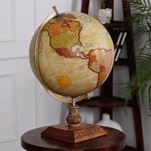GLOBE DADDY Rotating World Globe 12 Inch with Wooden Stand for Show ...