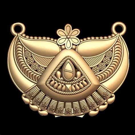 Engraved Traditional Pendant STL & 3DM CAD Design - Exquisite Jewelry Piece