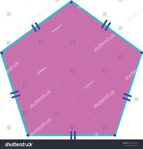 Elementary Mathematics Regular Pentagon Shape Five Stock Vector ...