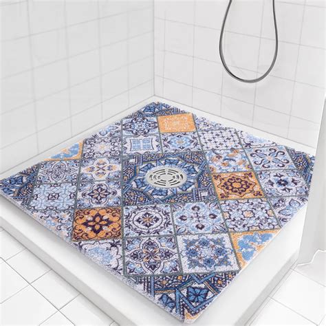 Amazon.com: HOMBYS Square Shower Mat Non Slip 27x27 in,Shower Mat with ...
