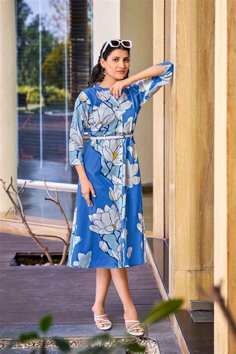 TIPS AND TOPS MIMI VOL 3 RAYON PRINTED FANCY WESTERN WEAR KURTI