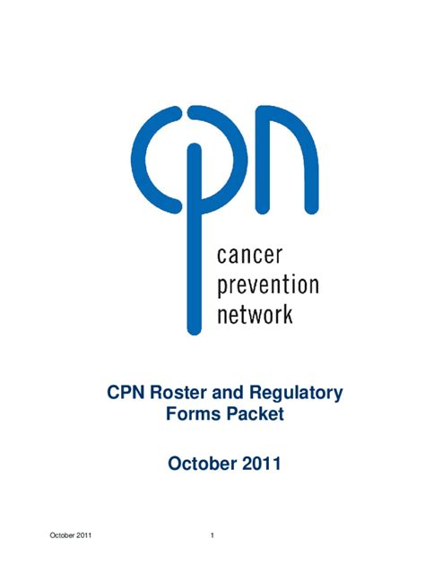 Fillable Online CPN Roster and Regulatory Forms for Clinical Trials Fax ...