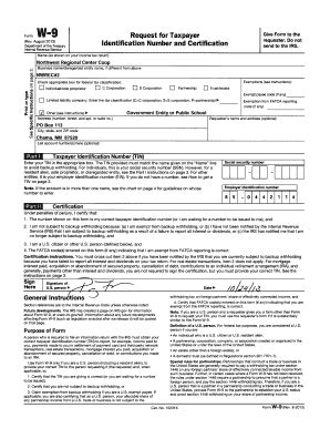 Request For Taxpayer Identification Number And Certification Form ...