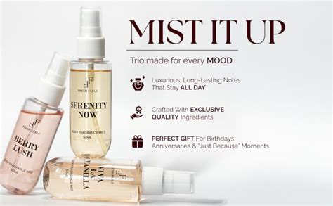 Fresh Fable Mist It Up | 3 x 50 ml | Unisex Long Lasting Body Mist Gift ...
