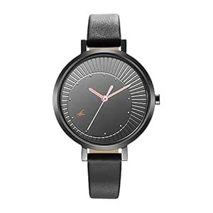 Fastrack Style Up Black Dial & Band Leather Strap Analog Watch for ...