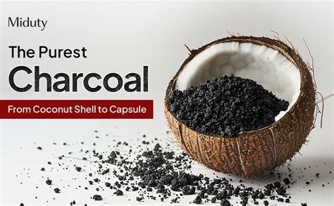 Miduty Activated charcoal 600 mg | Edible Coconut Shell Charcoal For ...