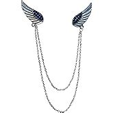 Buy FURE Double Chain Crown Wing Brooch (Antic Rhodium) at Amazon.in