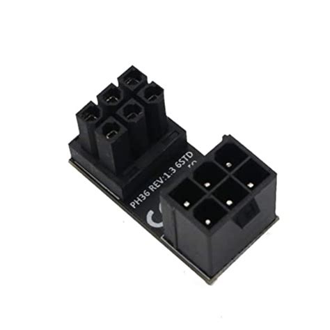 ATX 6 Pin U Turn 180 Degree Angle Connector Power Adapter d for Desktop ...