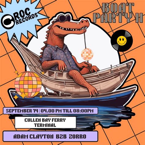 CROC RECORDS X BOAT PARTY II, Cullen Bay Ferry Terminal, Darwin, 14 ...
