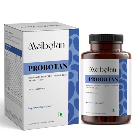 Meibotan Probiotics Supplement 50 Billion for Women & Men – 60 Veg ...