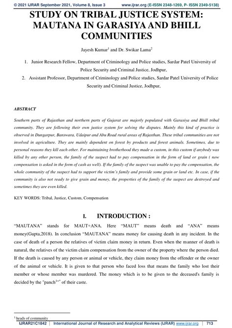 Tribal Laws And Justice Systems