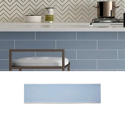 Light Blue Tile Backsplash