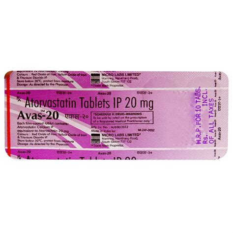 Avas 20 Tablet 10's Price, Uses, Side Effects, Composition - Apollo ...